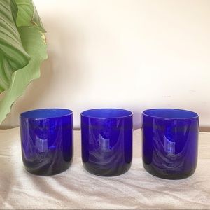 Vintage Libbey Cobalt blue glasses